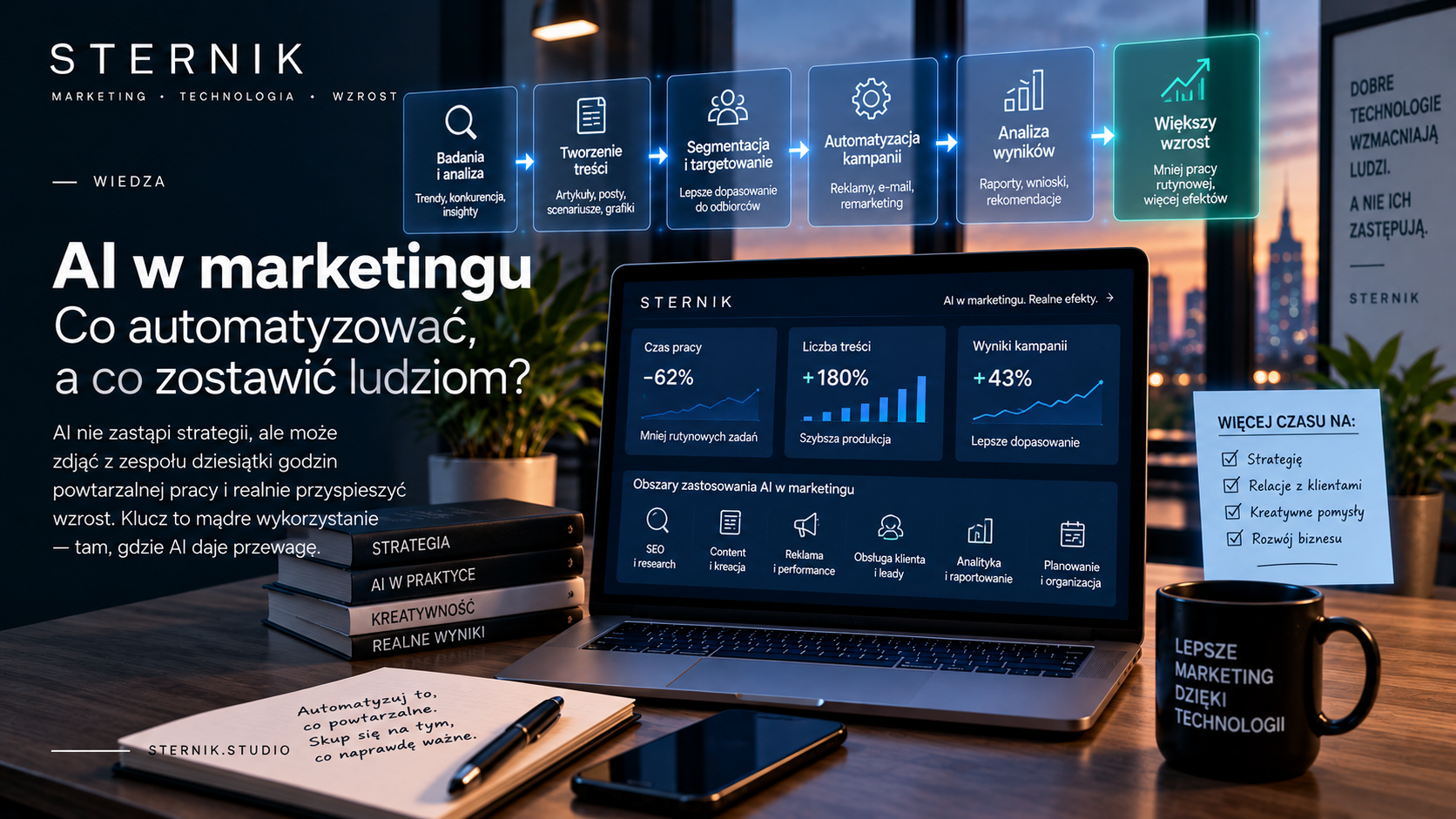 AI w marketingu — co automatyzować, a co zostawić ludziom